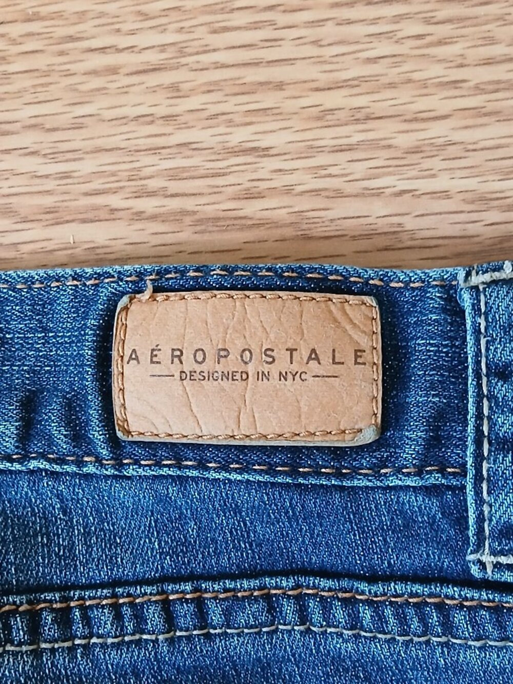Aeropostale Patchwork Boyfriend Jeans Size 0 - Picture 5 of 6